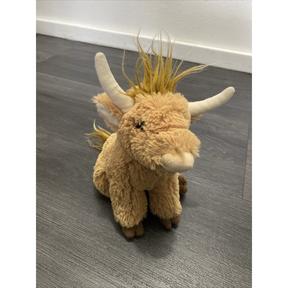 Douglas Cuddle Toys Scottie Highland Cow Softie Long Horn Stuffed Animal Toy 9"